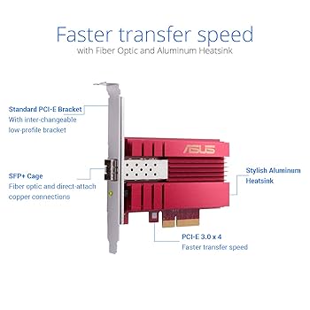ASUS XG-C100C V2 PCIe ネットワークアダプター 10Gbp Amazon | ASUS 超高速通信 10Gbpsネットワークカード 10GBase-T